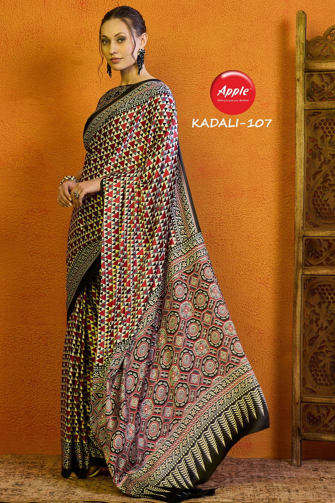 Kadali Vol 1 By Apple Modal Satin Printed Sarees Wholesale Price In Surat